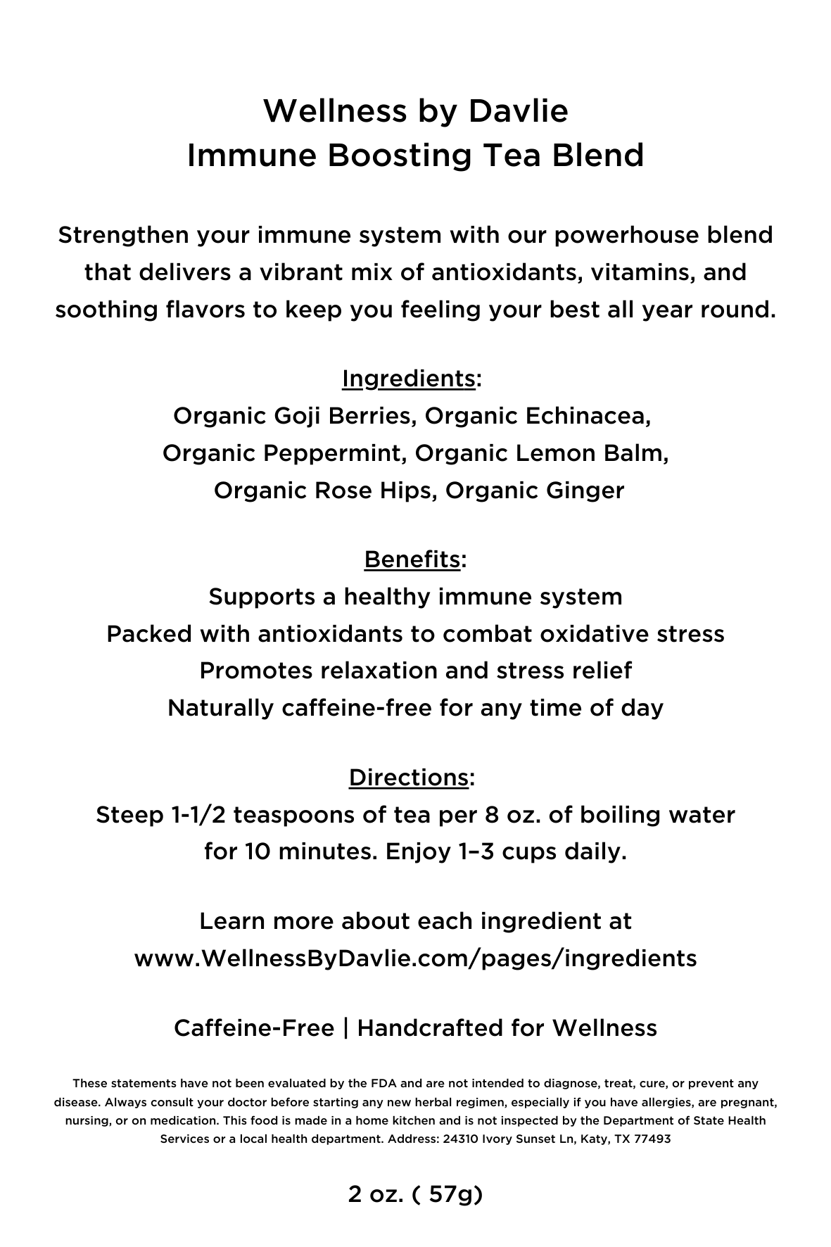 Immune-Boosting Tea Blend