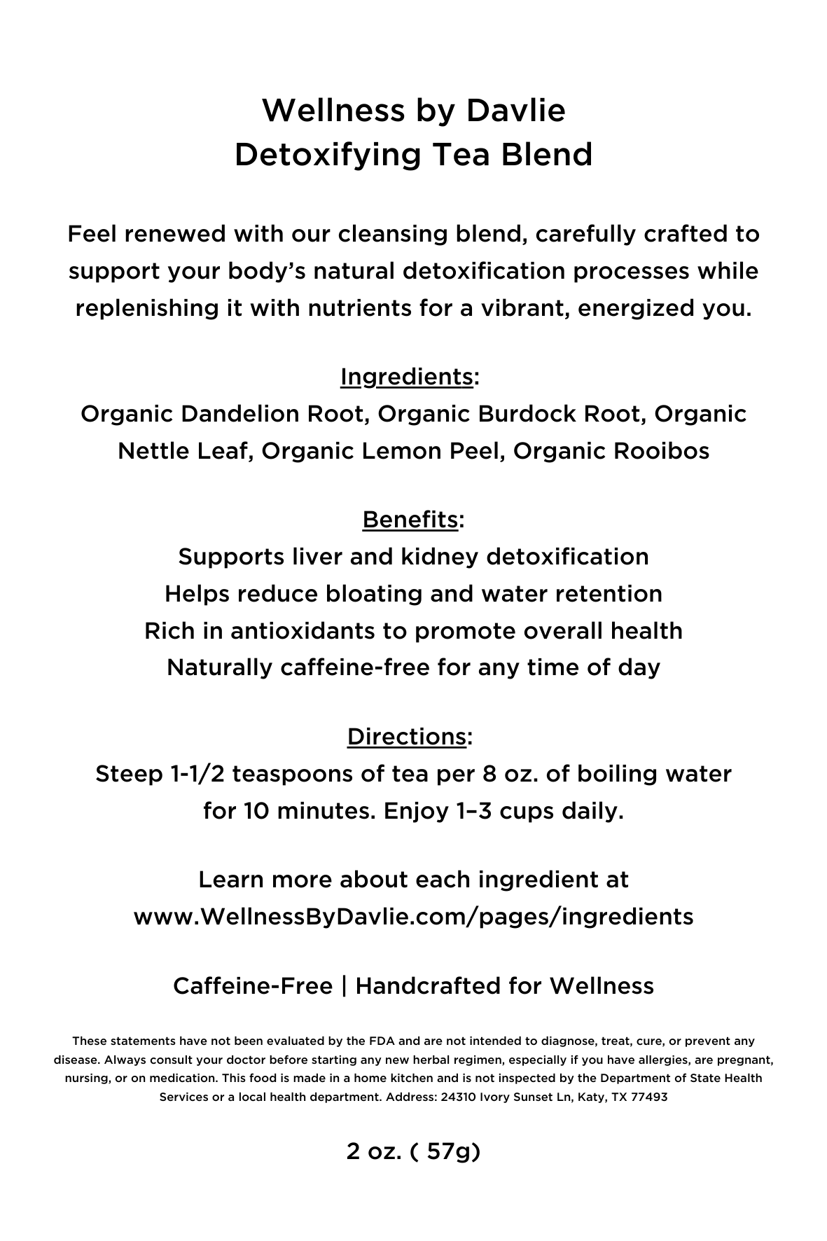 Detoxifying Tea Blend